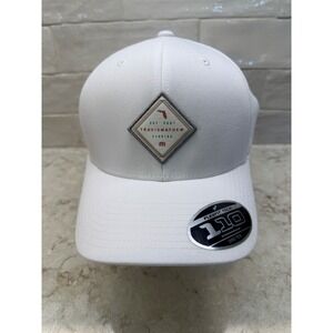 TravisMathew Mens Florida State Patch Snapback Hat White Flexfit Tech Cap